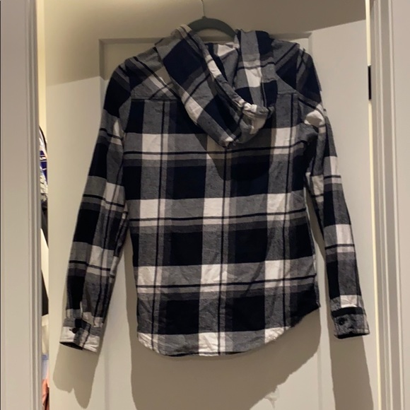 Plaid button down hoodie - Picture 2 of 2